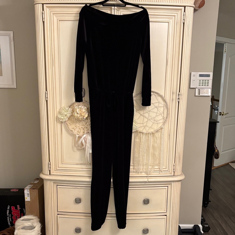 Just USA Velvet Black Jumpsuit